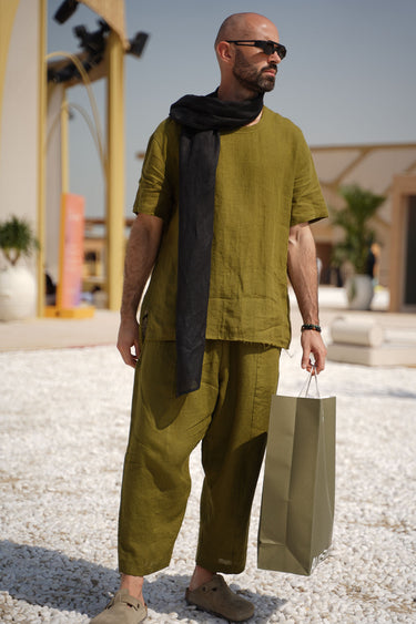 Ume 2 Linen T-shirt Cedar