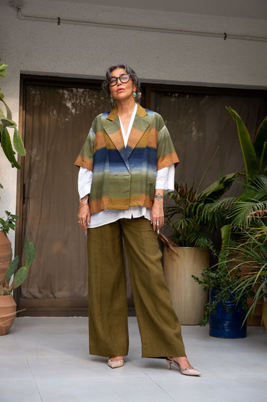 Thai Hand Dyed Silk Kimono Earthy