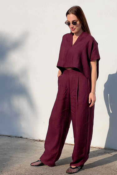 Ivy Top Burgundy