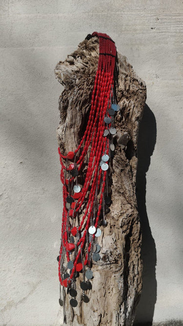 Maasai Coral Necklace Red