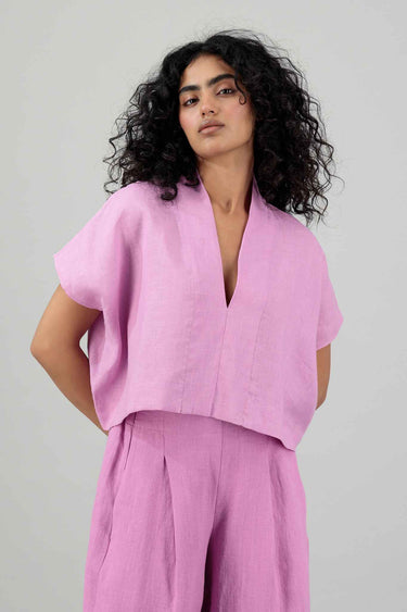 Ivy Top Embroidered Pink