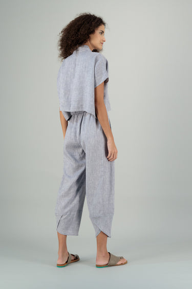 Ivy Kimono Top Faded Denim