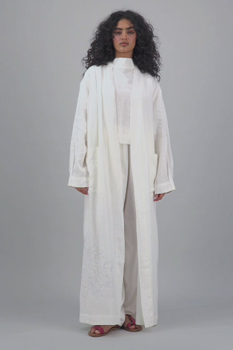 linen abaya, linen coat, modest fashion, abaya, abaya fashion